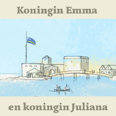 Koningin Emma en Koningin Juliana